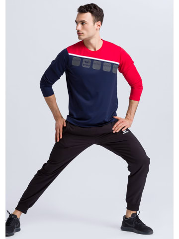 erima 5-C Longsleeve in new navy/rot/weiss