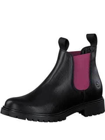 Tamaris Chelseaboots in BLACK FUXIA