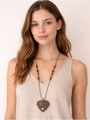 collezione alessandro Lange Kette " Uta " in braun