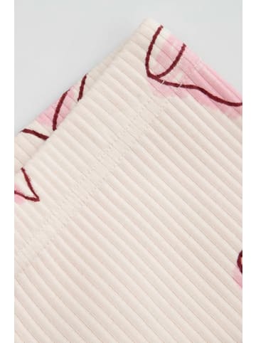 Coccodrillo Gerippte Leggings mit langem Bein in ecru