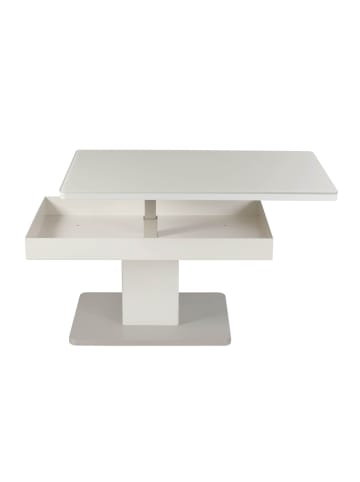 58 aufm Kessel FUNKTIONSTISCH höhenverstellbar Caley 90 x 60 x 44-62 Couchtisch Weiß