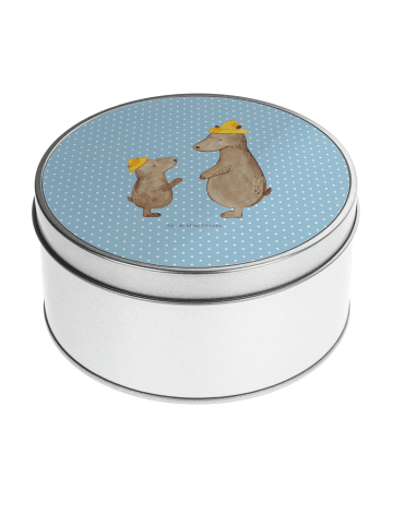 Mr. & Mrs. Panda Keksdose Bären mit Hut ohne Spruch in Blau Pastell