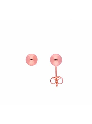 Adeliás Damen 925 Silber Ohrringe / Ohrstecker Ø 6 mm in rose