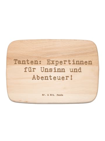 Mr. & Mrs. Panda Holz Frühstücksbrettchen Spruch Tante Abenteuer... in Transparent