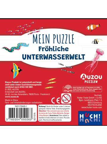 HUCH! Auzou Mein Puzzle - Fröhliche Unterwasserwelt