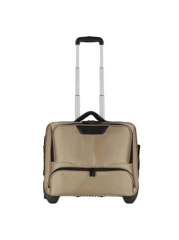 Dermata 2 Rollen Businesstrolley 41 cm Laptopfach in champagner