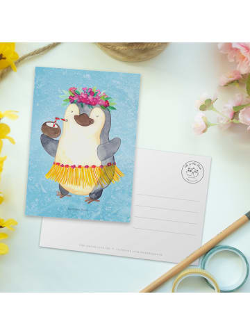 Mr. & Mrs. Panda Wanddeko Pinguin Kokosnuss ohne Spruch in Eisblau