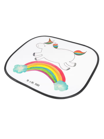 Mr. & Mrs. Panda Sonnenschutz Auto Einhorn Regenbogen ohne Spruch in Weiß