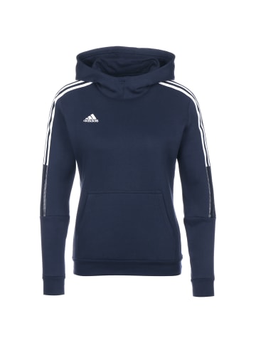 adidas Performance Kapuzenpullover Tiro 21 in dunkelblau / weiß