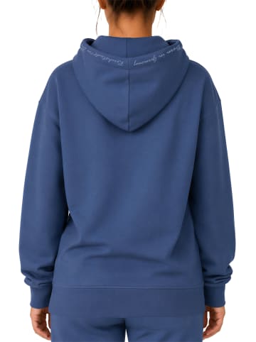 Reichstadt Damen Relaxed Fit Hoodie Marken-Stick in Dark Blue