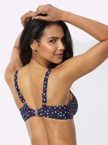 Sieh an! Bikini-Oberteil in marine-pink-bedruckt