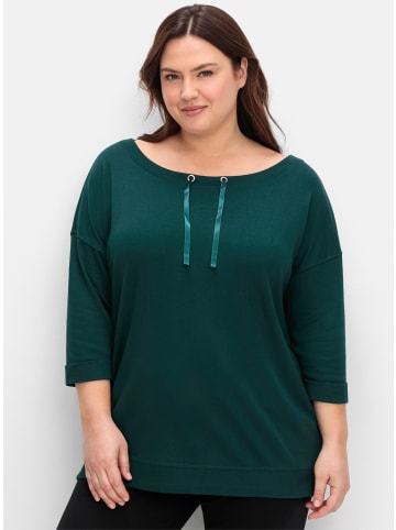 sheego Oversize-Shirt in tiefgrün