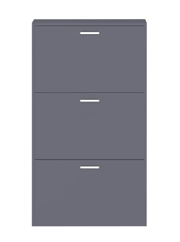 VCM  Holz Regal Schuhschrank Schuhkipper Sulos M in Anthrazit