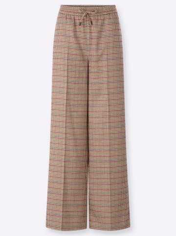 Heine Hose in sand-dunkelrot-kariert
