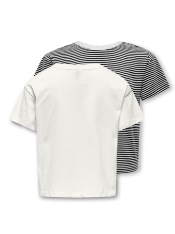 KIDS ONLY 2er Pack T-Shirts KOGMAIKEN in cloud dancer