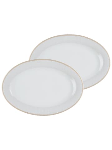 Ritzenhoff & Breker 2er Set Servierplatten Geo in Beige 32 x 21 cm in beige