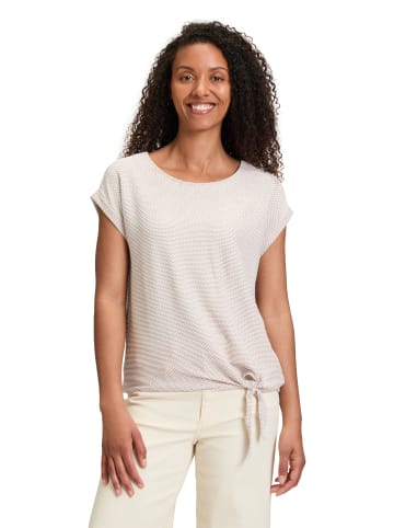 BETTY & CO Casual-Shirt mit Wellenstruktur in Weiß/Braun