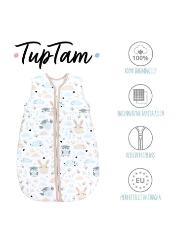 TupTam Baby Ganzjahres Schlafsack Ärmellos Wattiert in beige/grau