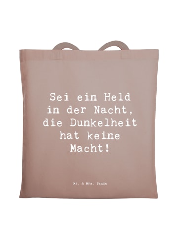 Mr. & Mrs. Panda festivaltasche Spruch Angst vor Dunkelheit über... in Braun Pastell