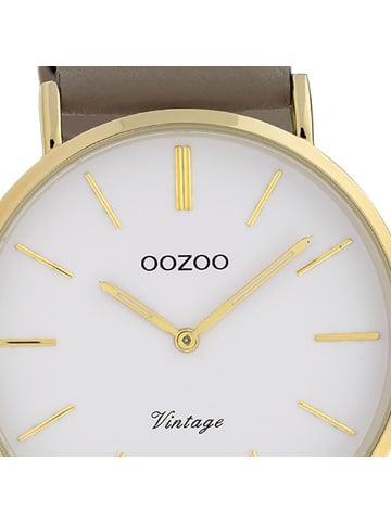 Oozoo Armbanduhr Oozoo Vintage Series grau groß (ca. 40mm)