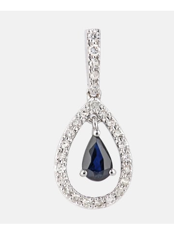 Diamant L'éternel Ohrhänger aus 750 Weißgold mit Diamant mit Saphir
