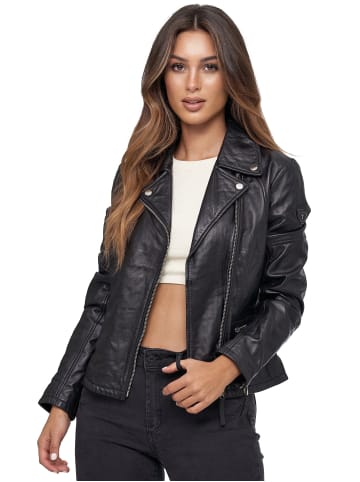Tazzio Lederjacke "F501" - in Schwarz