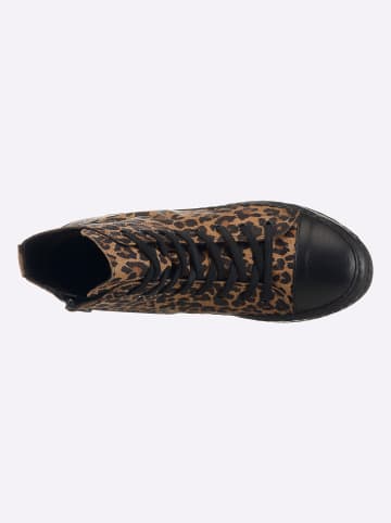 Andrea Conti Sneaker in schwarz-braun-leo