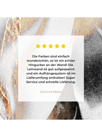 MuchoWow Leinwand bilder Abstrakte Kunst weiß gold (BxH)