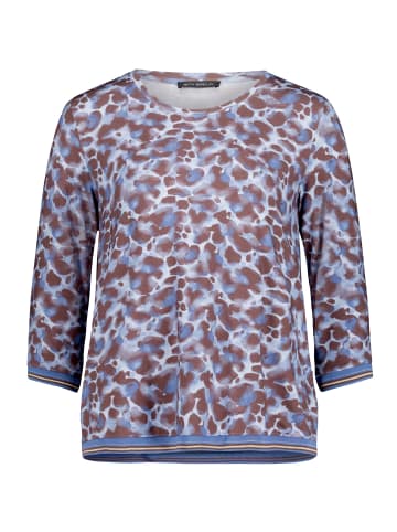 Betty Barclay Casual-Shirt mit Gummizug in Blau/Braun