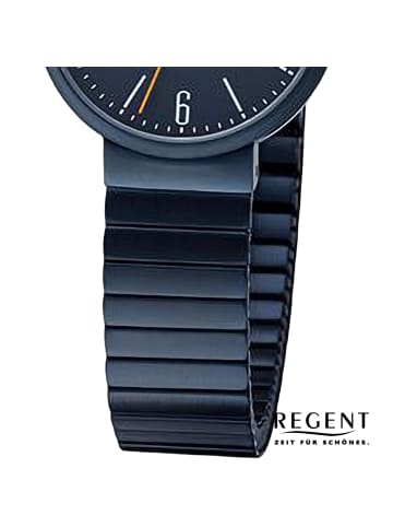 Regent Analog-Armbanduhr Regent Metallarmband dunkelblau klein (ca. 29mm)