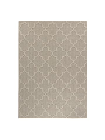 KADIMA DESIGN Teppich Outdoor Flachgewebe Skandi-Muster Polypropylen Balkon in Beige
