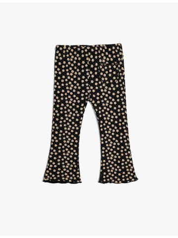 KOTON Leggings in Schwarz Gemustert