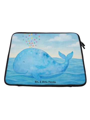 Mr. & Mrs. Panda Laptophülle Wal Konfetti Design ohne Spruch in Weiß