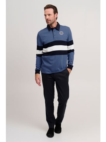 FQ1924 Langarm-Poloshirt FQMikkael in Blau