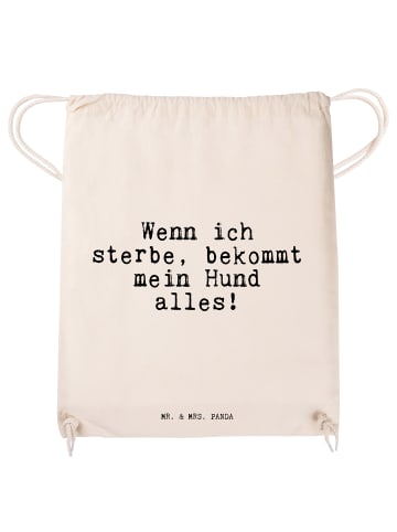 Mr. & Mrs. Panda Stoffrucksack Wenn ich sterbe, bekommt... mit S... in Creme