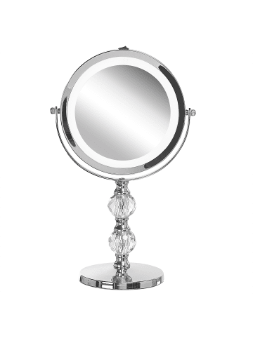 Beliani Kosmetikspiegel CLAIRA in Silber - (W) 18 x (H) 34 x (L) 13 cm