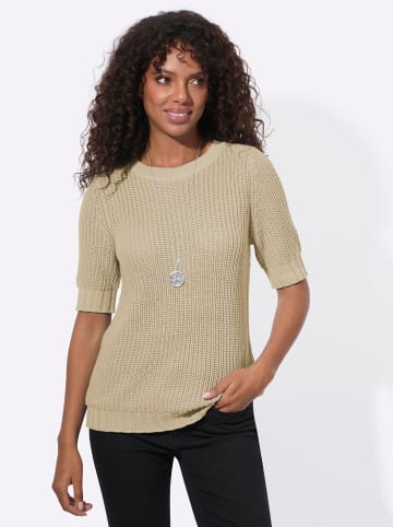 WITT WEIDEN Kurzarm-Pullover in sand