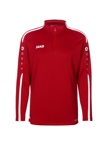 Jako Trainingspullover Striker 2.0 Ziptop in rot / weiß