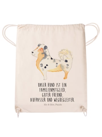 Mr. & Mrs. Panda Turnbeutel Hund Australien Shepherd mit Spruch in Creme