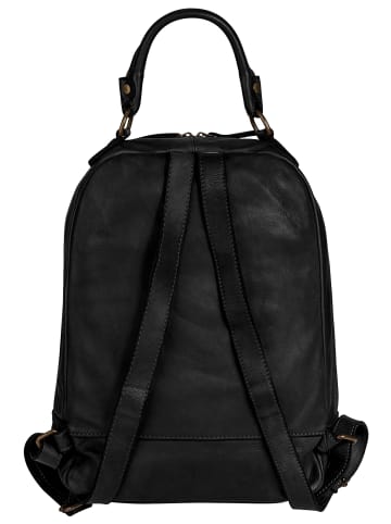 Samantha Look Rucksack echt Leder in schwarz