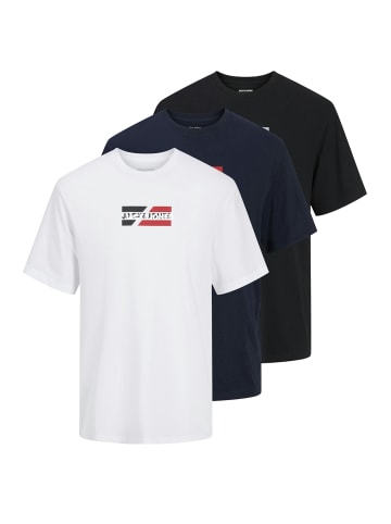 Jack & Jones T-Shirt 'Corp' 3er Pack in blau