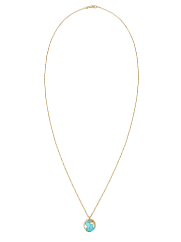 Elli Halskette 925 Sterling Silber Weltkugel in Gold