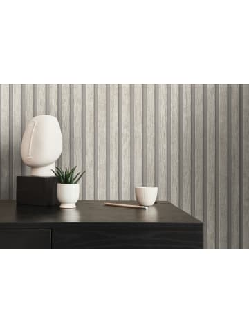 A.S. Création Tapete Wooden panel Grau