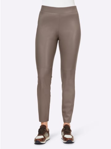 Heine Lederimitat-Leggings in taupe