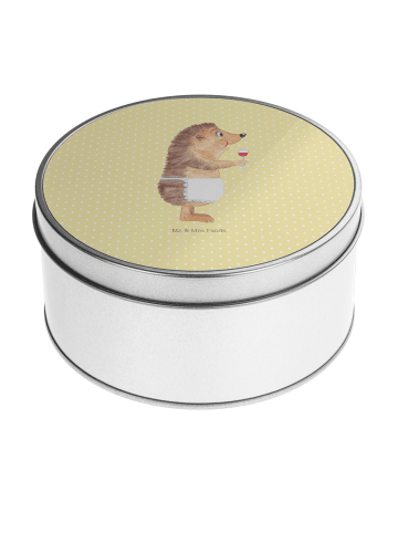Mr. & Mrs. Panda Aufbewahrungsbox Igel Wein ohne Spruch in Gelb Pastell