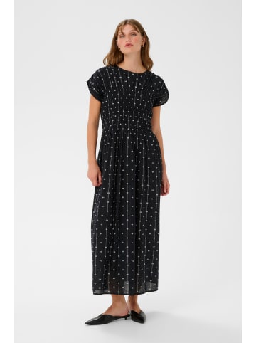 Soaked in Luxury Kleid SLAmelie Feminine Form in Black w White Dobby
