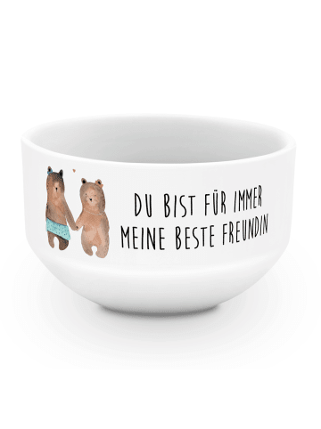 Mr. & Mrs. Panda schale Bär Freundin mit Spruch in Weiß