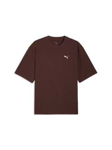 Puma T-Shirt "Wardrobe Ess Boxy Tee" in Braun