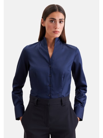 Seidensticker Kelchkragenbluse Slim in Dunkelblau