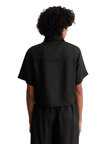 Marc O'Polo Kurzarm-Bluse boxy in Schwarz